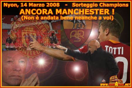 Sorteggio dei quarti di Champions League: è ancora Roma-Manchester