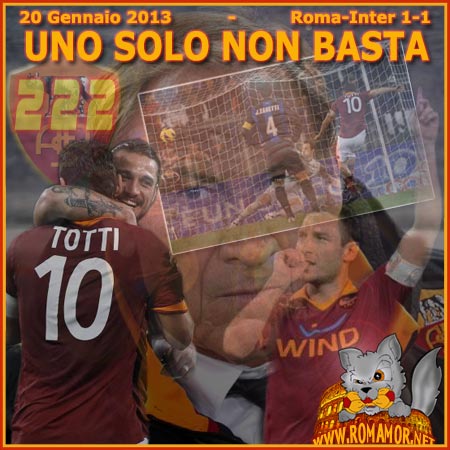 Roma-Inter 1-1 - Totti arriva a 222 gol