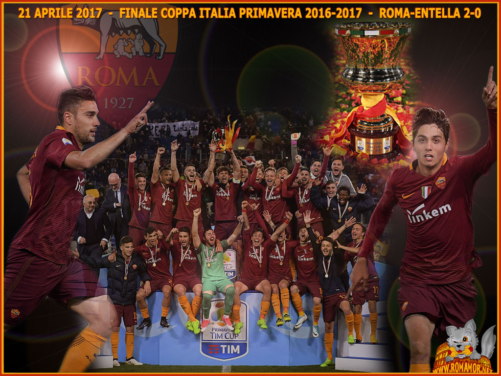 21 APRILE 2017  -  ROMA-ENTELLA 2-0  -  LA COPPA ITALIA PRIMAVERA È DELLA ROMA