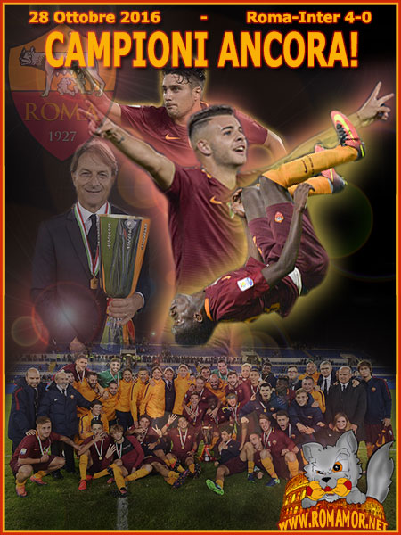28 ottobre 2016 - Roma-Inter 4-0 - La Roma Primavera vince la Supercoppa 2016