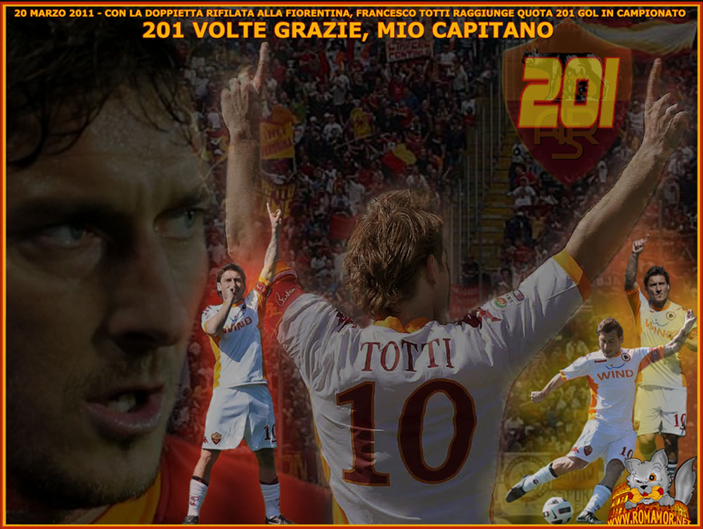 Totti 201 gol in campionato