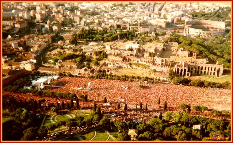 Circo Massimo dall'aereo - 1 Milione di tifosi per la festa scudetto
