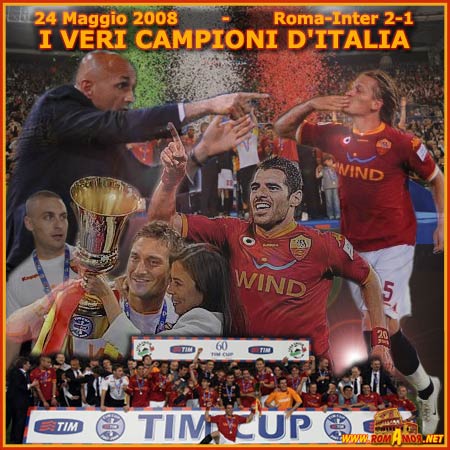 COPPA ITALIA - Roma-Inter 2-1 - ROMA CAMPIONE!