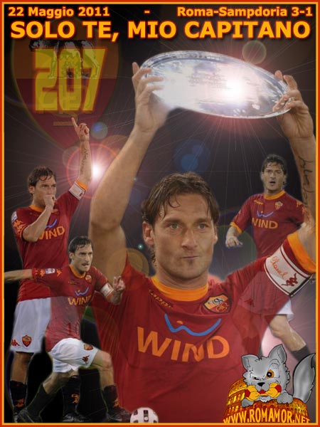 Roma-Sampdoria 3-1 - Il gol 207 di Totti