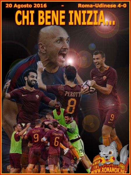 20 agosto 2016 - Prima giornata campionato serie A 2016-2017 - Roma-Udinese 4-0
