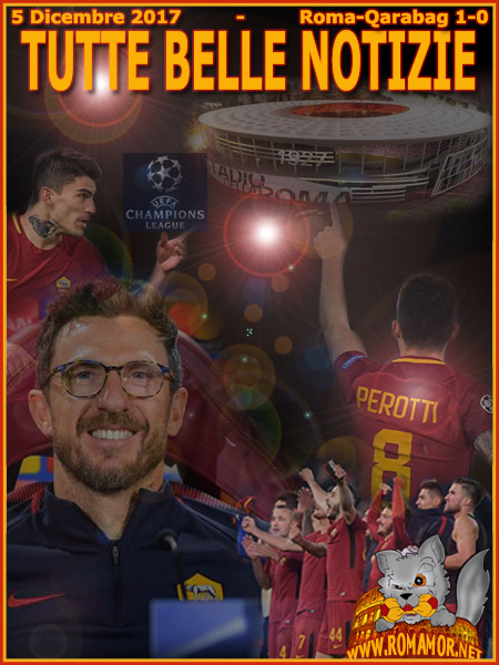 5 dicembre 2017 - Roma-Qarabag 1-0 - OK per lo stadio della Roma