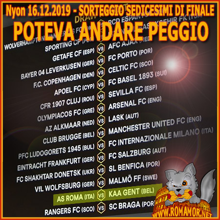 Nyon, 16 dicembre 2019 - Sorteggi per i sedicesimi di finale di Europa League