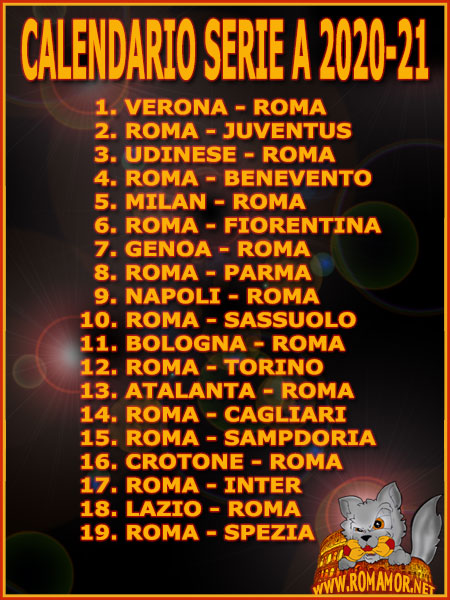 02.09.2020 - Pubblicato il calendario ufficiale serie A 2020-2021