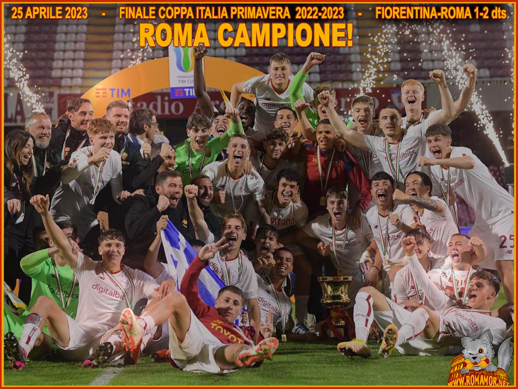 25 APRILE 2023  -  FIORENTINA-ROMA 1-2 dts  -  LA COPPA ITALIA PRIMAVERA 2022-2023 È DELLA ROMA
